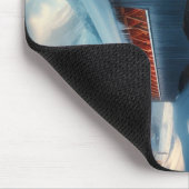 Winter, schneebedeckte Brücke und Fluss Mousepad (Ecke)