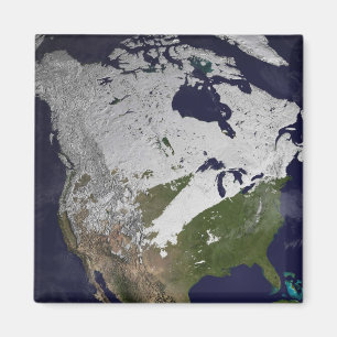 Winter-Schneedecke in der Nordhalbkugel Magnet