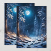 Winter-Schneedesign Feiertagskarte (Vorne/Hinten)