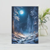 Winter-Schneedesign Feiertagskarte (Stehend Vorderseite)