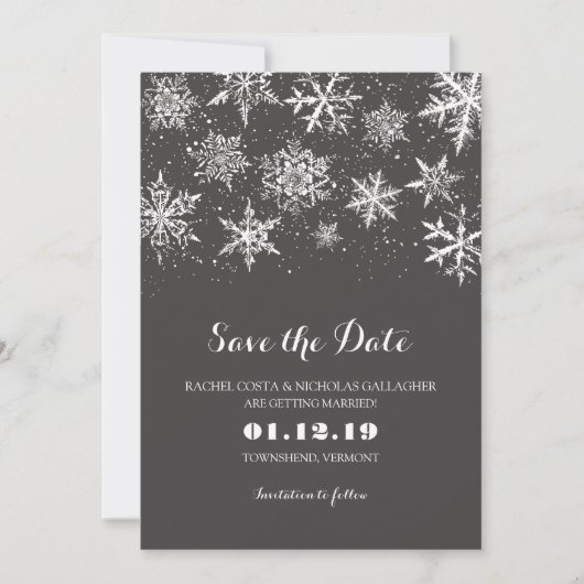 Winter Schneee | Termin vormerken Save The Date (Vorderseite)