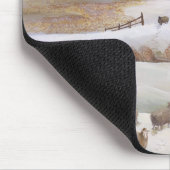 Winter-Schneefälle Mousepad (Ecke)