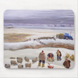 Winter-Schneefälle Mousepad