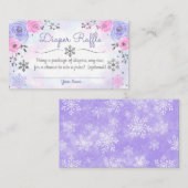 Winter-Schneeflocke-Babyparty-Windelraffle-Karte Begleitkarte (Vorne/Hinten)