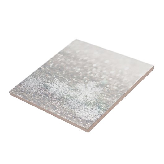 Winter-Schneeflocke Bokeh Bling Fliese (Seite)