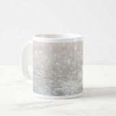Winter-Schneeflocke Bokeh Bling Kaffeetasse (Vorderseite Links)