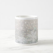 Winter-Schneeflocke Bokeh Bling Kaffeetasse (Mittel)