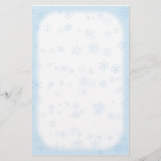 Winter-Schneeflocke-Briefpapier Briefpapier (Vorderseite)