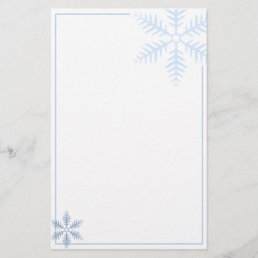 Winter-Schneeflocke-Briefpapier Briefpapier (Vorderseite)