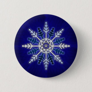 Winter-Schneeflocke Button