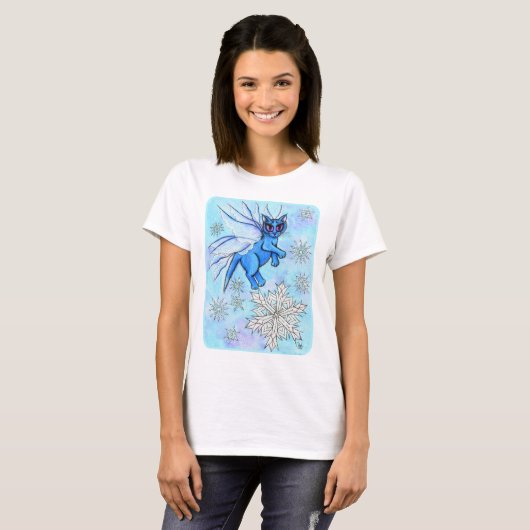 Winter-Schneeflocke-feenhaftes T-Shirt (Vorne ganz)
