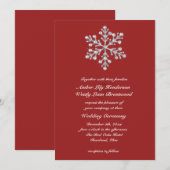Winter-Schneeflocke-Hochzeits-Einladung 2 Einladung (Vorne/Hinten)