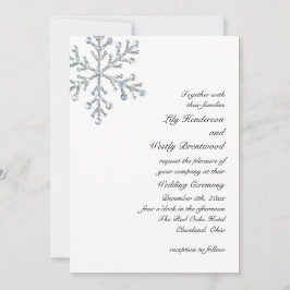 Winter-Schneeflocke-Hochzeits-Einladung Einladung