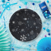 Winter-Schneeflocke Pappteller (Party)