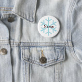 Winter-Schneeflocke-personalisierte Geschenke Button (Beispiel)