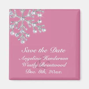 Winter-Schneeflocke-Save the Date Magnet