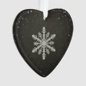 Winter-Schneeflocke-weißes Kreide-Zeichnen Ornament (Vorderseite)
