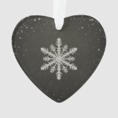 Winter-Schneeflocke-weißes Kreide-Zeichnen Ornament (Rückseite)