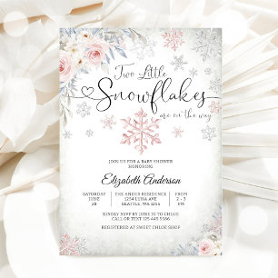 Winter-Schneeflocken-Baby-Party-Einladung Einladung