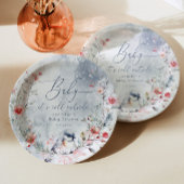 Winter-Schneeflocken Baby seine Kälte außerhalb vo Pappteller