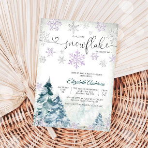 Winter-Schneeflocken-Baby-Shower-Einladung Einladung