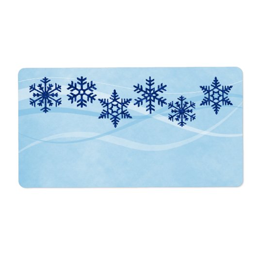 Winter-Schneeflocken Blank Shipping Labels (Vorne)