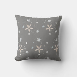 Winter-Schneeflocken-Blumen Kissen