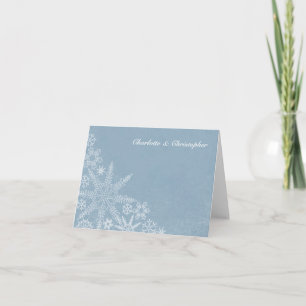 Winter-Schneeflocken danken Ihnen Dankeskarte