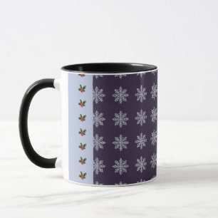 Winter-Schneeflocken der Heiligen Nacht Saisonale Tasse