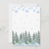 Winter-Schneeflocken Er oder Sie Geschlecht Enthül Einladung (Rückseite)