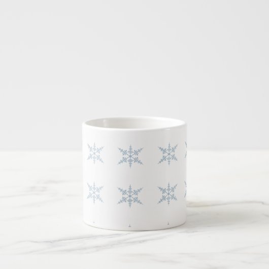 Winter-Schneeflocken Espressotasse (Vorderseite)