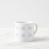 Winter-Schneeflocken Espressotasse (Vorderseite Rechts)