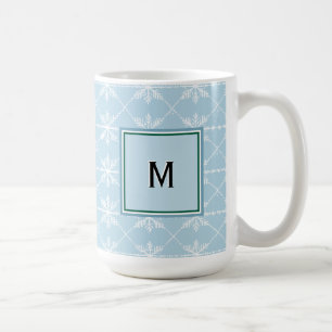 Winter-Schneeflocken-Feiertagsmuster Hübsches Mono Kaffeetasse