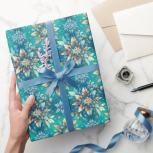 Winter-Schneeflocken Geschenkpapier