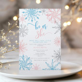 Winter-Schneeflocken Geschlecht offenbaren Einladu Einladung