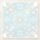 Winter-Schneeflocken Glasuntersetzer (Rückseite)