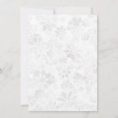 Winter-Schneeflocken-Hochzeit Save The Date (Rückseite)