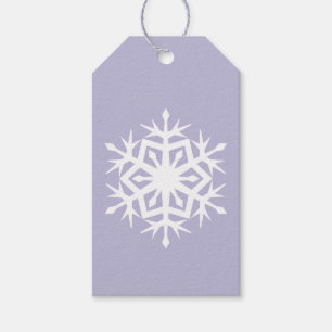 Winter-Schneeflocken in Lavendel-Geschenkanhänger Geschenkanhänger