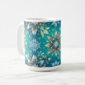 Winter-Schneeflocken Kaffeetasse (Vorderseite Links)