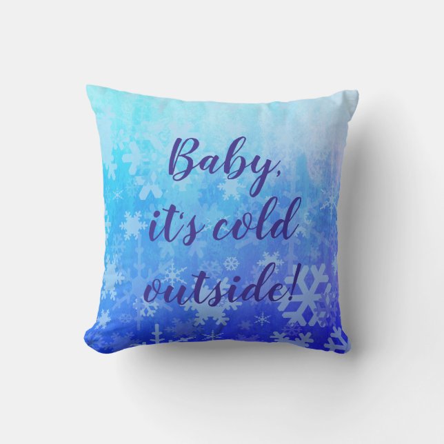 Winter-Schneeflocken Kissen (Vorderseite)