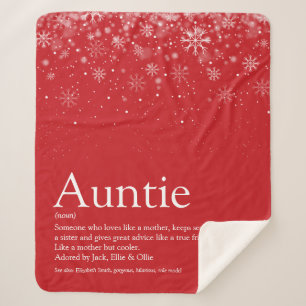 Winter-Schneeflocken-Kühle-Tante-Tante-Zitat-Feier Sherpadecke