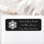 Winter-Schneeflocken mit dem Black Return Address (Insitu)