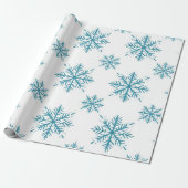 ❄️ Winter-Schneeflocken-Muster-Wrap Weihnachtsgesc Geschenkpapier (Ungerollt)