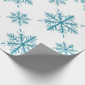 ❄️ Winter-Schneeflocken-Muster-Wrap Weihnachtsgesc Geschenkpapier (Ecke)