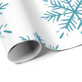 ❄️ Winter-Schneeflocken-Muster-Wrap Weihnachtsgesc Geschenkpapier (Rolleneckpunkt)