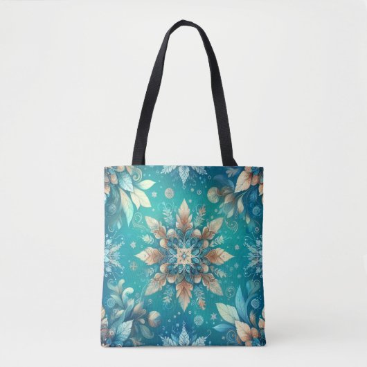 Winter-Schneeflocken Tasche (Vorderseite)