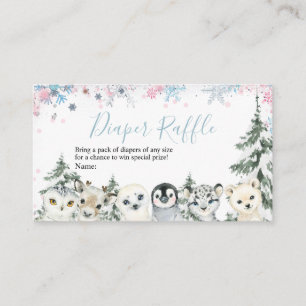 Winter-Schneeflocken Tierartik-Windeln Begleitkarte