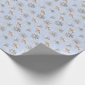 Winter-Schneeflocken und Funkeln Geschenkpapier (Ecke)