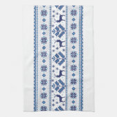 Winter-Schneeflocken Volkskunst-Ornamentmuster Geschirrtuch (Vertikal)