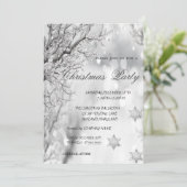 Winter, Schneeflocken Weihnachtsfest im Unternehme Einladung (Stehend Vorderseite)